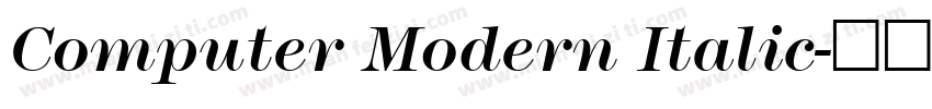 Computer Modern Italic字体转换